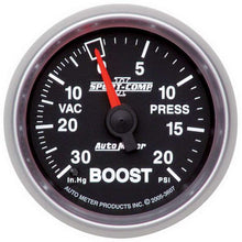 Load image into Gallery viewer, 2-1/16in S/C II Boost Gauge 30inhg/20psi - AutoMeter 3607