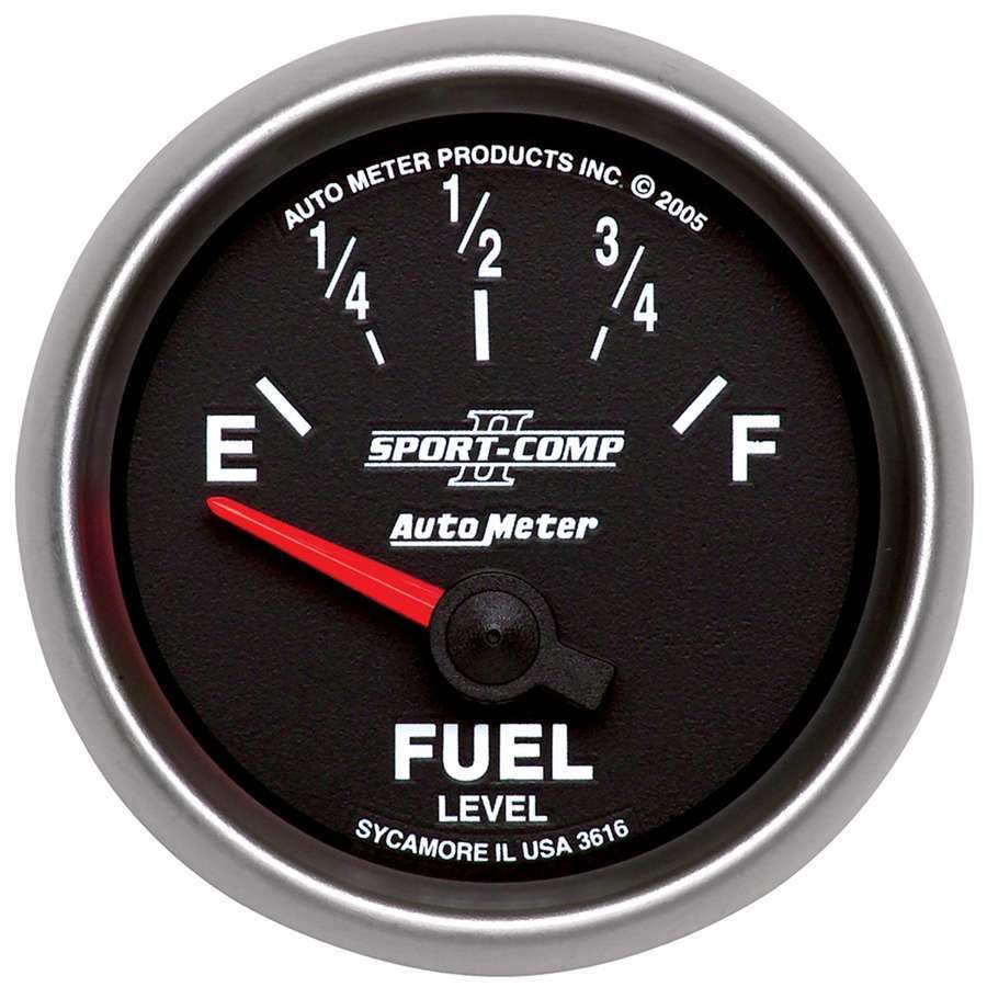 2-1/16in S/C II Fuel Level Gauge 240-33ohms - AutoMeter 3616