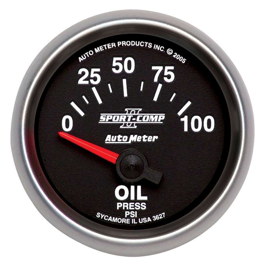 2-1/16in S/C II Oil Pressure Gauge 0-100psi - AutoMeter 3627
