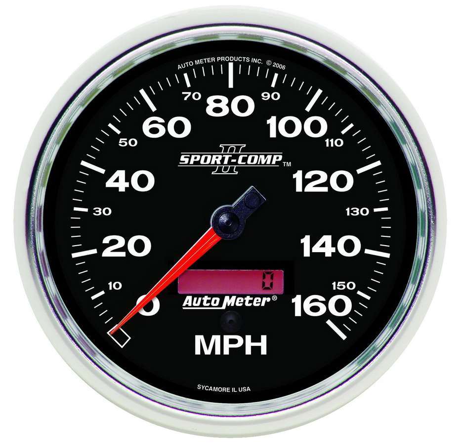 AutoMeter GAUGE; SPEEDOMETER; 5in.; 160MPH; ELEC. PROGRAMMABLE; SPORT-COMP II
