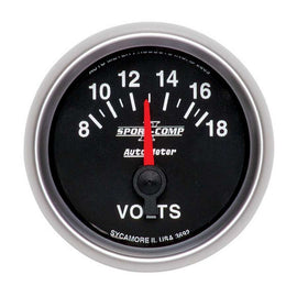 2-1/16in S/C II Voltmeter 8-18 - AutoMeter 3692