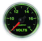 2-1/16 GS Voltmeter Gauge - 8-18 - AutoMeter 3891