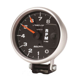 AutoMeter GAUGE; TACHOMETER; 5in.; 8K RPM; PEDESTAL W/RED LINE; SPORT-COMP