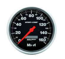 Load image into Gallery viewer, AutoMeter GAUGE; SPEEDO; 5in.; 160MPH; ELEC. PROGRAM W/LCD ODO; SPORT-COMP