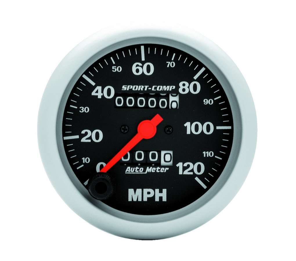 AutoMeter GAUGE; SPEEDOMETER; 3 3/8in.; 120MPH; MECHANICAL; SPORT-COMP