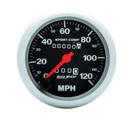 AutoMeter GAUGE; SPEEDOMETER; 3 3/8in.; 120MPH; MECHANICAL; SPORT-COMP