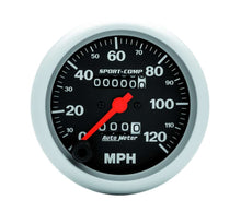 Load image into Gallery viewer, AutoMeter GAUGE; SPEEDOMETER; 3 3/8in.; 120MPH; MECHANICAL; SPORT-COMP