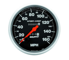 Load image into Gallery viewer, AutoMeter GAUGE; SPEEDOMETER; 5in.; 160MPH; MECHANICAL; SPORT-COMP
