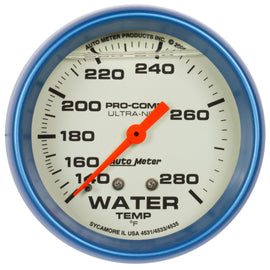 2-5/8 Ultra-Nite Water Temp Gauge 140-280 - AutoMeter 4231