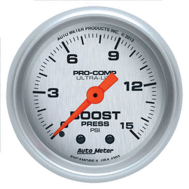 2-1/16 U/L Boost Gauge 0-15psi - AutoMeter 4302