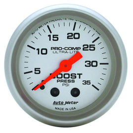2-1/16in Ultra-Lite 0-35 Boost Gauge - AutoMeter 4304