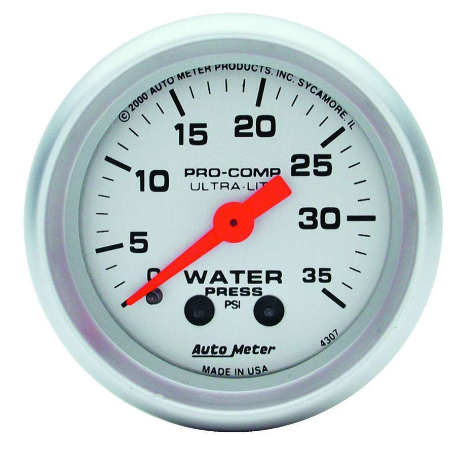 2-1/16in U/L Water Pressure Gauge 0-35psi - AutoMeter 4307