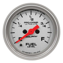 Load image into Gallery viewer, 2-1/16in U/L Fuel Level Gauge - Programmable - AutoMeter 4310