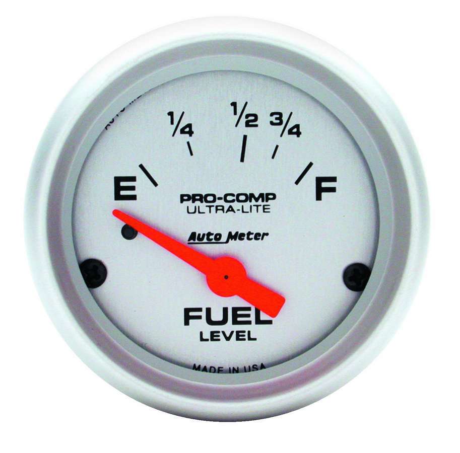 AutoMeter GAUGE; FUEL LEVEL; 2 1/16in.; 73OE TO 10OF; ELEC; ULTRA-LITE