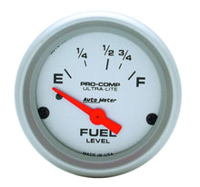 Load image into Gallery viewer, AutoMeter GAUGE; FUEL LEVEL; 2 1/16in.; 16OE TO 158OF; ELEC; ULTRA-LITE