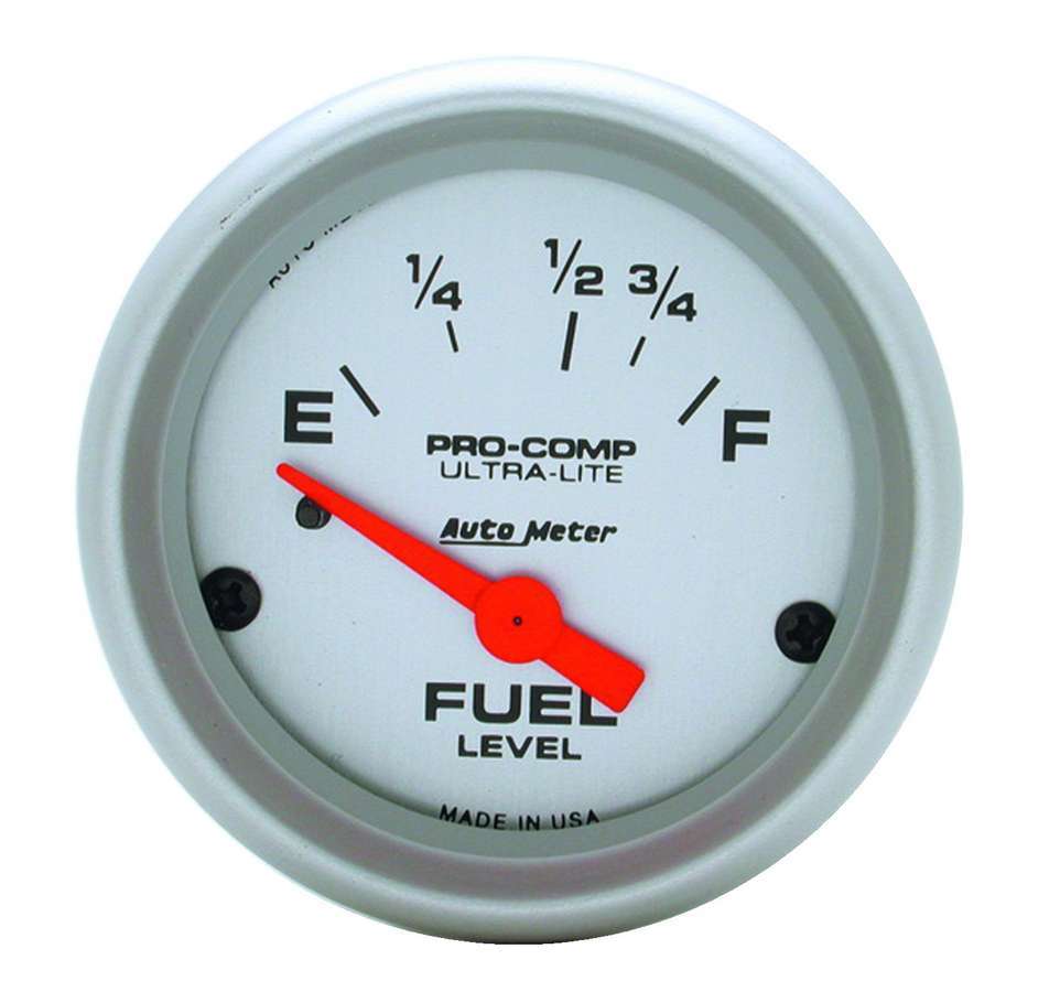 AutoMeter GAUGE; FUEL LEVEL; 2 1/16in.; 16OE TO 158OF; ELEC; ULTRA-LITE