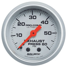 Load image into Gallery viewer, Exhaust Pressure Gauge 0-60psi Ultra-Lite - AutoMeter 4325