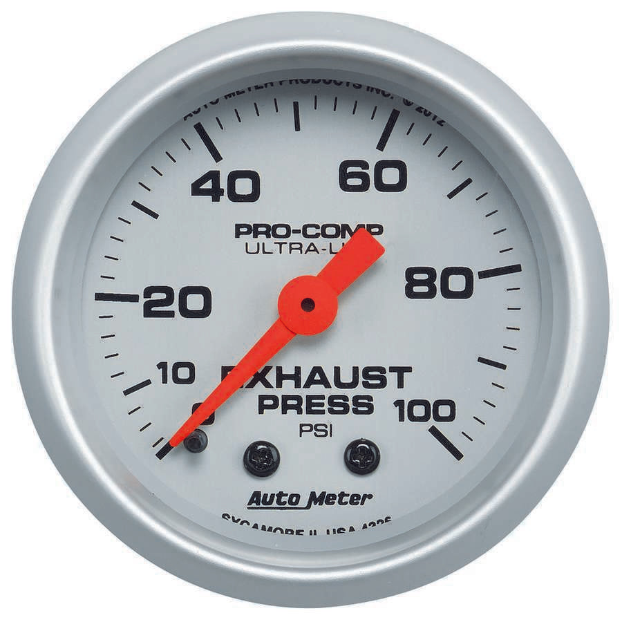 Exhaust Pressure Gauge 0-100psi Ultra-Lite - AutoMeter 4326