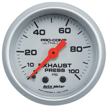 Load image into Gallery viewer, Exhaust Pressure Gauge 0-100psi Ultra-Lite - AutoMeter 4326