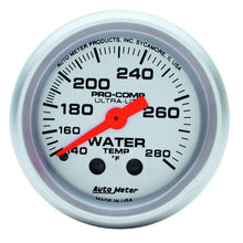 Load image into Gallery viewer, AutoMeter GAUGE; WATER TEMP; 2 1/16in.; 140-280deg.F; MECHANICAL; ULTRA-LITE