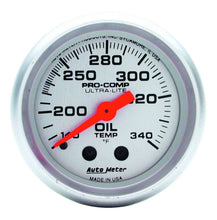 Load image into Gallery viewer, AutoMeter GAUGE; OIL TANK TEMP; 2 1/16in.; 140-340deg.F; MECHANICAL; ULTRA-LITE
