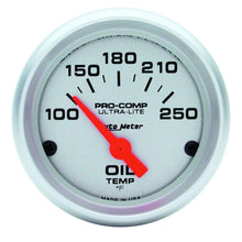 Load image into Gallery viewer, AutoMeter GAUGE; OIL TEMP; 2 1/16in.; 100-250deg.F; ELECTRIC; ULTRA-LITE