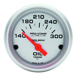 AutoMeter GAUGE; OIL TEMP; 2 1/16in.; 140-300deg.F; ELECTRIC; ULTRA-LITE