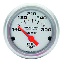 Load image into Gallery viewer, AutoMeter GAUGE; OIL TEMP; 2 1/16in.; 140-300deg.F; ELECTRIC; ULTRA-LITE