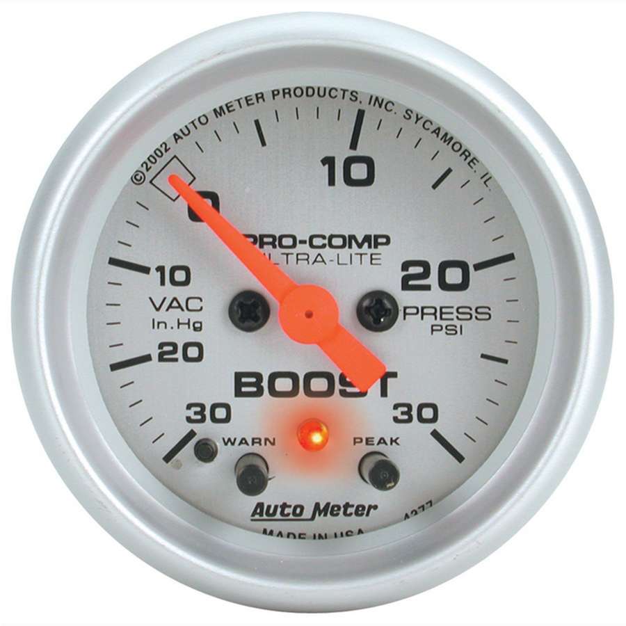 2-1/16in U/L Boost/Vac. Gauge 30in/30psi - AutoMeter 4377