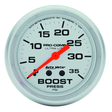 Load image into Gallery viewer, 2-5/8in Ultra-Lite 0-35 Boost Gauge - AutoMeter 4404