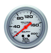 Load image into Gallery viewer, AutoMeter GAUGE; OIL PRESSURE; 2 5/8in.; 200PSI; MECHANICAL; ULTRA-LITE