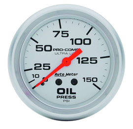 AutoMeter GAUGE; OIL PRESSURE; 2 5/8in.; 150PSI; MECHANICAL; ULTRA-LITE