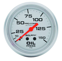 Load image into Gallery viewer, AutoMeter GAUGE; OIL PRESSURE; 2 5/8in.; 150PSI; MECHANICAL; ULTRA-LITE