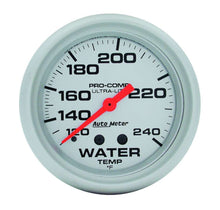 Load image into Gallery viewer, AutoMeter GAUGE; WATER TEMP; 2 5/8in.; 120-240deg.F; MECHANICAL; ULTRA-LITE