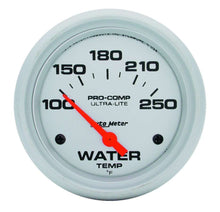 Load image into Gallery viewer, AutoMeter GAUGE; WATER TEMP; 2 5/8in.; 100-250deg.F; ELECTRIC; ULTRA-LITE