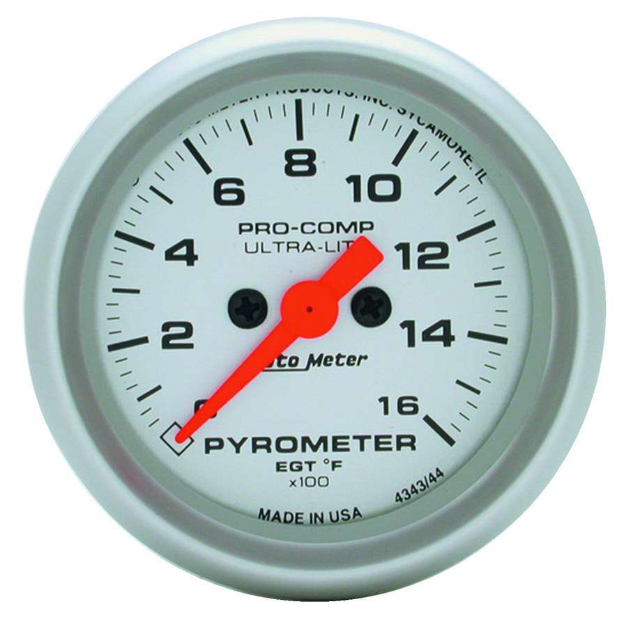 AutoMeter GAUGE; PYROMETER (EGT); 2 5/8in.; 1600deg.F; DIGITAL STEPPER MOTOR; ULTRA-LITE