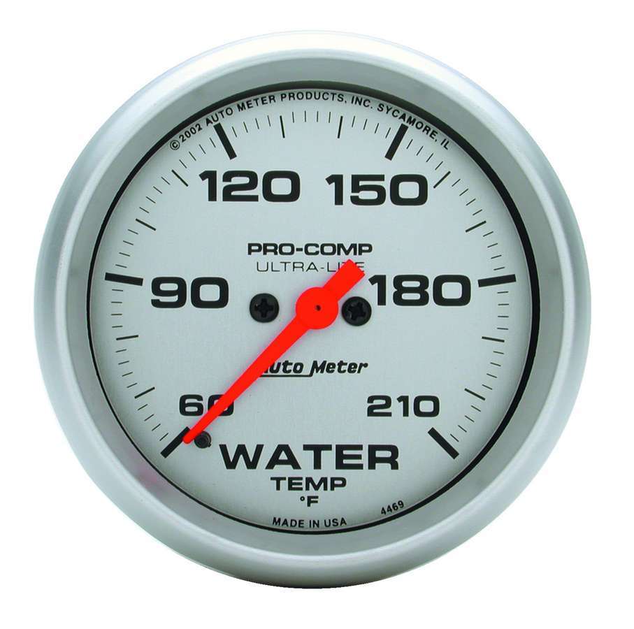AutoMeter GAUGE; LOW WATER TEMP; 2 5/8in.; 60-210deg.F; DIGITAL STEPPER MOTOR; ULTRA-LITE