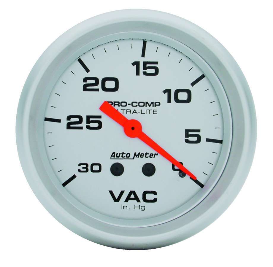 AutoMeter GAUGE; VACUUM; 2 5/8in.; 30INHG; MECHANICAL; ULTRA-LITE