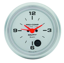 Load image into Gallery viewer, AutoMeter GAUGE; CLOCK; 2 5/8in.; 12HR; ANALOG; ULTRA-LITE