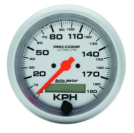 AutoMeter GAUGE; SPEEDOMETER; 3 3/8in.; 190KM/H; ELEC. PROG. W/LCD ODO; ULTRA-LITE