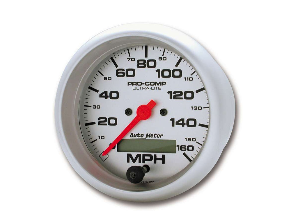AutoMeter GAUGE; SPEEDO; 3 3/8in.; 160MPH; ELEC. PROGRAM W/LCD ODO; ULTRA-LITE