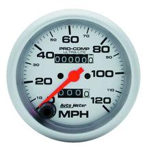Load image into Gallery viewer, AutoMeter GAUGE; SPEEDOMETER; 3 3/8in.; 120MPH; MECHANICAL; ULTRA-LITE