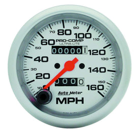 AutoMeter GAUGE; SPEEDOMETER; 3 3/8in.; 160MPH; MECHANICAL; ULTRA-LITE