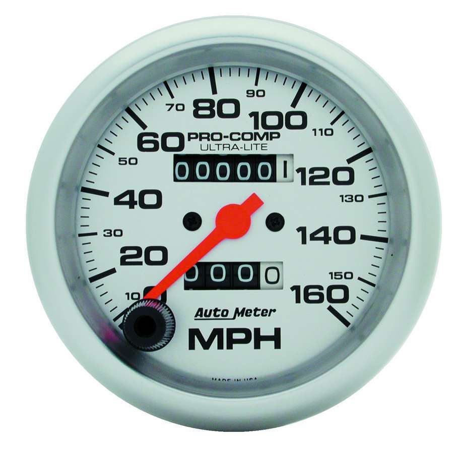 AutoMeter GAUGE; SPEEDOMETER; 3 3/8in.; 160MPH; MECHANICAL; ULTRA-LITE