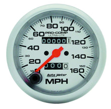 Load image into Gallery viewer, AutoMeter GAUGE; SPEEDOMETER; 3 3/8in.; 160MPH; MECHANICAL; ULTRA-LITE