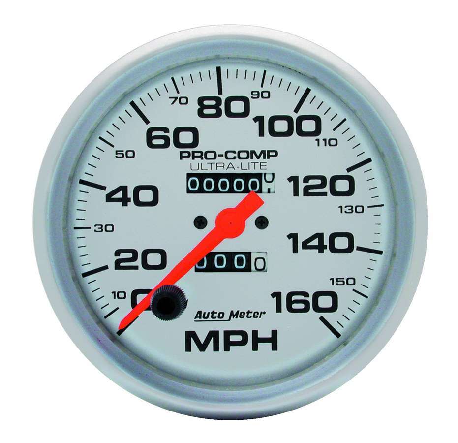 AutoMeter GAUGE; SPEEDOMETER; 5in.; 160MPH; MECHANICAL; ULTRA-LITE