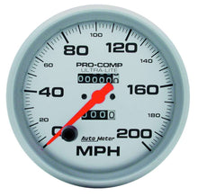 Load image into Gallery viewer, AutoMeter GAUGE; SPEEDOMETER; 5in.; 200MPH; MECHANICAL; ULTRA-LITE
