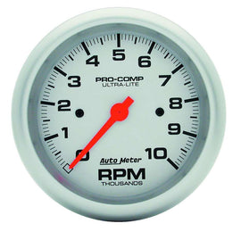 AutoMeter GAUGE; TACHOMETER; 3 3/8in.; 10K RPM; IN-DASH; ULTRA-LITE