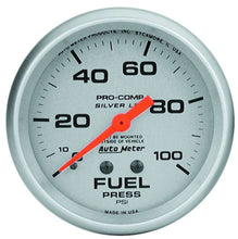 Load image into Gallery viewer, AutoMeter GAUGE; FUEL PRESS; 2 5/8in.; 100PSI; LIQUID FILLED MECH; ULTRA-LITE