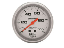 Load image into Gallery viewer, AutoMeter GAUGE; OIL PRESS; 2 5/8in.; 100PSI; LIQUID FILLED MECH; ULTRA-LITE